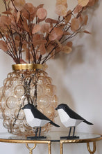 Load image into Gallery viewer, Set of 2 Black &amp; White Resin Bird with Metal Feet
