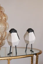 Load image into Gallery viewer, Set of 2 Black &amp; White Resin Bird with Metal Feet
