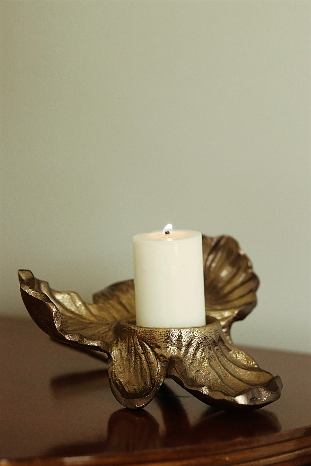 Metal Orchid Tea-light Candle Holder