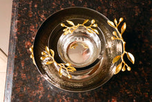 Load image into Gallery viewer, Silver and Gold Olive Branch Serving Bowls (3 piece set)
