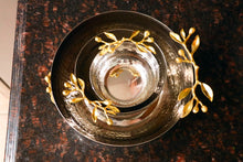 Load image into Gallery viewer, Silver and Gold Olive Branch Serving Bowls (3 piece set)
