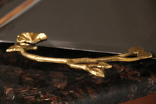 Load image into Gallery viewer, Large Hammered Flower Branch Tray - Gold/Silver
