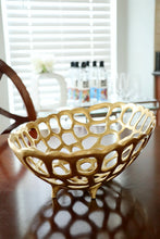 Load image into Gallery viewer, Gold Oval Looped Bread Basket
