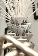 Load image into Gallery viewer, Geometric Silver Vase
