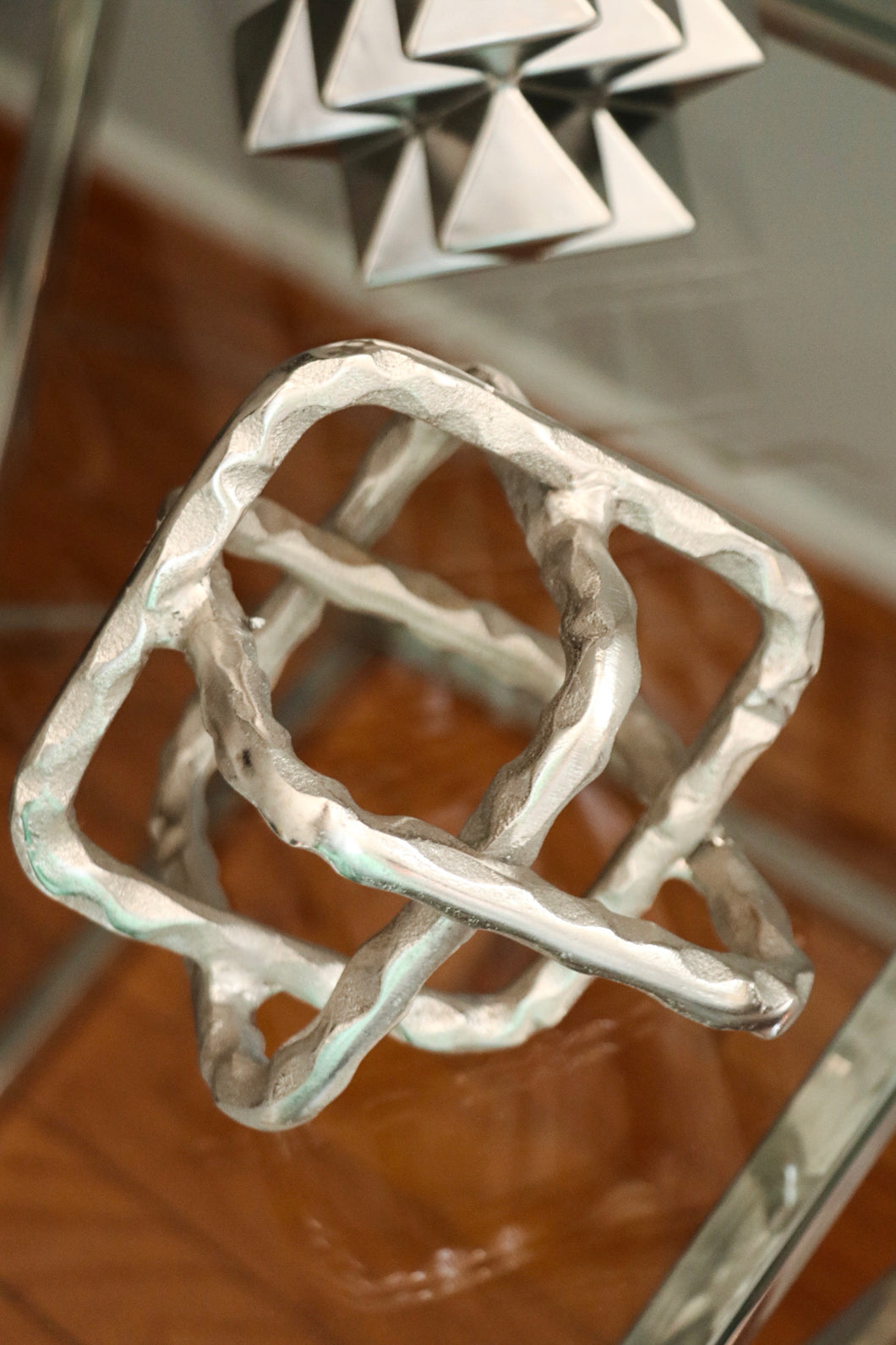 Modern Metal Square Orb